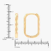 Gold Addiction Womens 10K Gold 18.7mm Oval Hoop Earrings