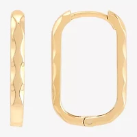 Gold Addiction Womens 10K Gold 18.7mm Oval Hoop Earrings