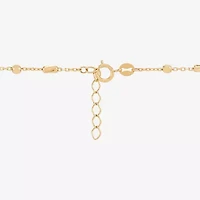 Gold Addiction Womens 10K Gold Inch Solid Chain Bracelet