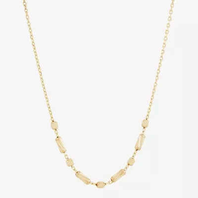 Gold Addiction Womens 10K Gold 17 Inch Chain Necklace