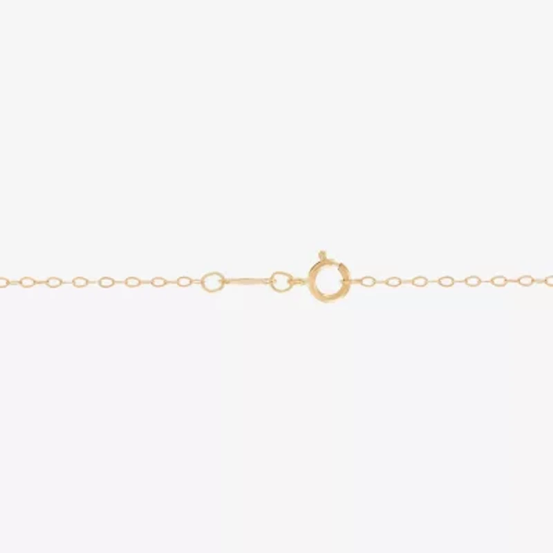 Gold Addiction Sideways Womens 10K Gold Cross 18 Inch Pendant Necklace