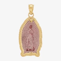 Virgin Mary Womens 10K Two Tone Gold Pendant