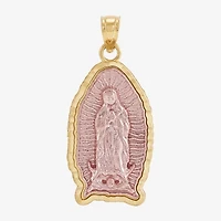Virgin Mary Womens 10K Two Tone Gold Pendant