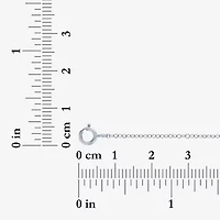 Yes, Please! Womens Lab Created White Sapphire Pure Silver Over Brass 16 Inch Pendant Necklace