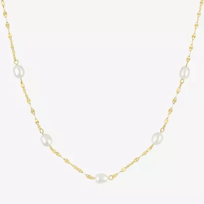 Yes, Please! Womens Pure Silver Over Brass 16 Inch Chain Necklace