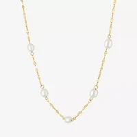 Yes, Please! Womens Pure Silver Over Brass 16 Inch Chain Necklace