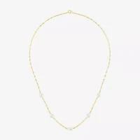 Yes, Please! Womens Pure Silver Over Brass 16 Inch Chain Necklace