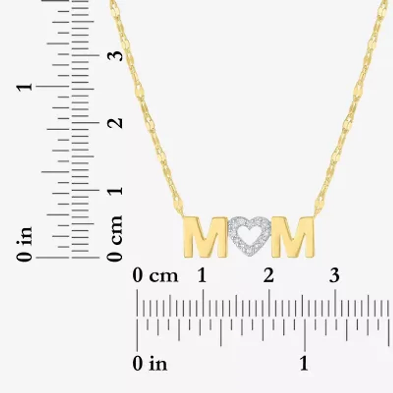 Yes, Please! (G-H /Si2-I1) Womens Diamond Accent Lab Grown White Diamond Pure Silver Over Brass 18 Inch Pendant Necklace