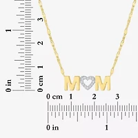 Yes, Please! (G-H /Si2-I1) Womens Diamond Accent Lab Grown White Diamond Pure Silver Over Brass 18 Inch Pendant Necklace