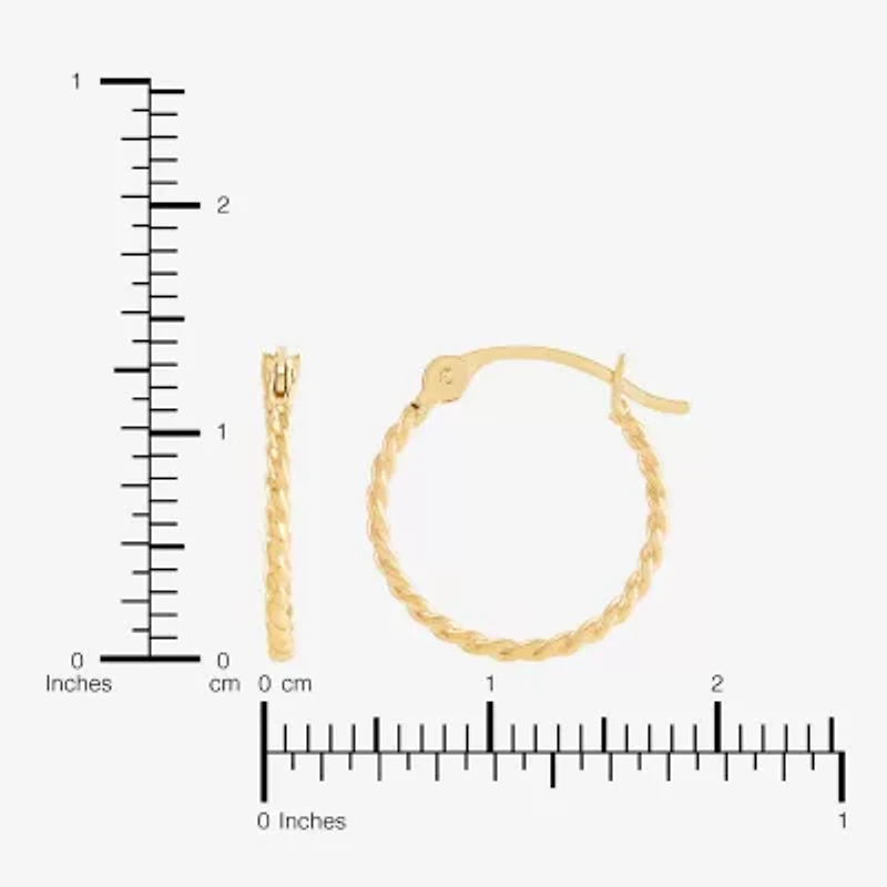 Womens 10K Gold 2 Pair Earring Set