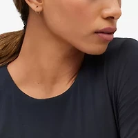 Womens 10K Gold 2 Pair Earring Set