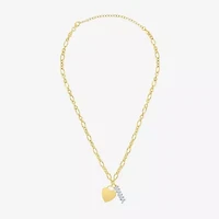 Diamond Addiction (G-H / Si2-I1) Womens 1/10 CT. T.W. Lab Grown White Diamond 14K Gold Over Silver Heart Inch Pendant Necklace