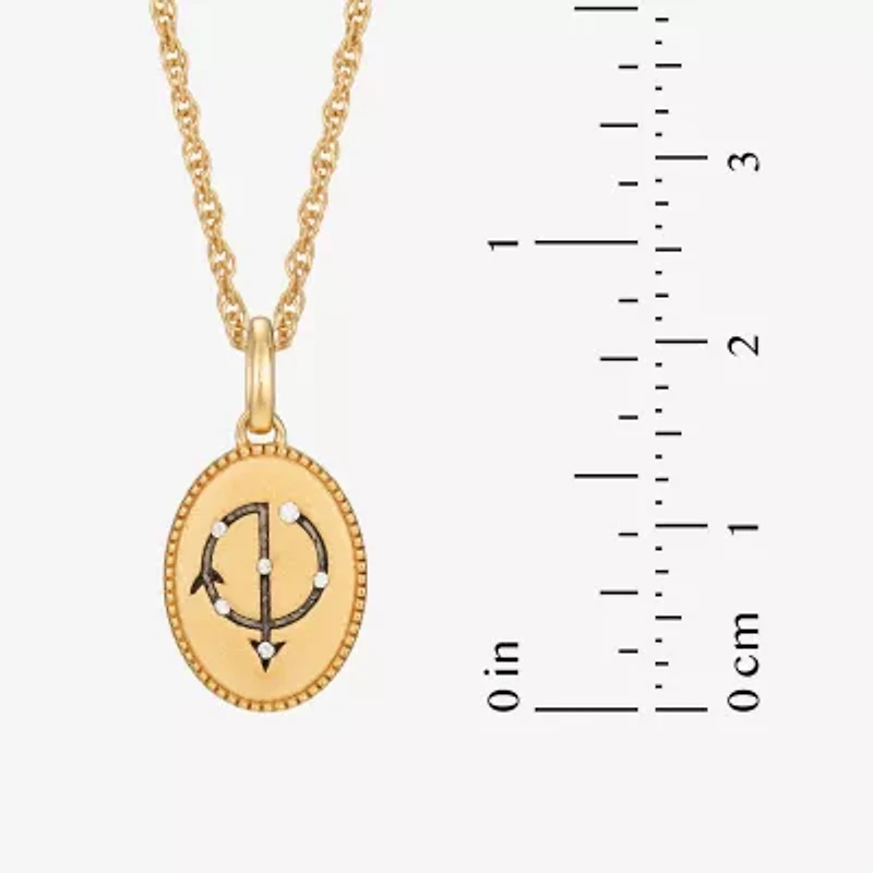 Harry Potter (F/Si2) Womens Diamond Accent Lab Grown White Diamond Accent 14K Gold Over Silver 16 Inch Pendant Necklace