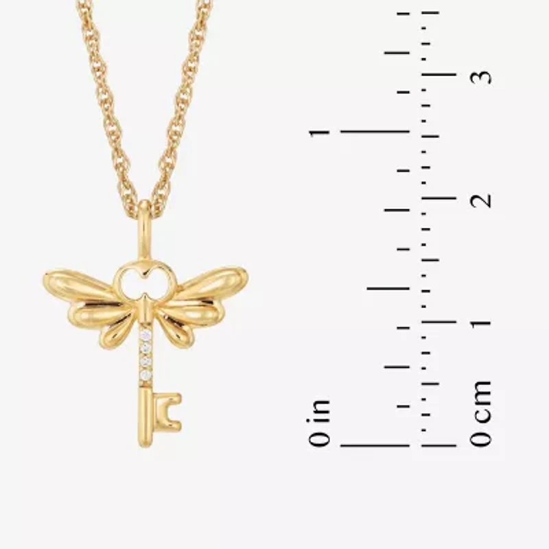 Harry Potter (F / Si2) Womens Diamond Accent Lab Grown White Diamond 14K Gold Over Silver 18 Inch Pendant Necklace