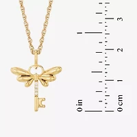 Harry Potter (F / Si2) Womens Diamond Accent Lab Grown White Diamond 14K Gold Over Silver 18 Inch Pendant Necklace