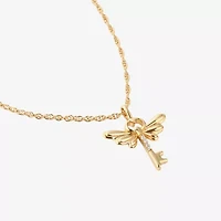 Harry Potter (F / Si2) Womens Diamond Accent Lab Grown White Diamond 14K Gold Over Silver 18 Inch Pendant Necklace