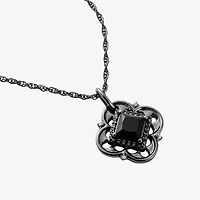 Harry Potter (F / Si2) Womens Lab Grown Diamond Accent Genuine Black Onyx Sterling Silver 18 Inch Pendant Necklace