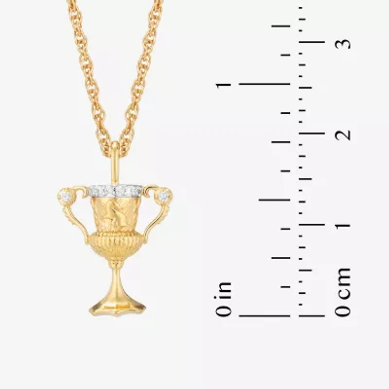 Harry Potter (F / Si2) Womens Diamond Accent Lab Grown White Diamond 14K Gold Over Silver 18 Inch Pendant Necklace