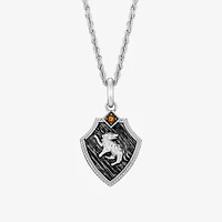 Harry Potter Mens Genuine Red Garnet Sterling Silver Pendant