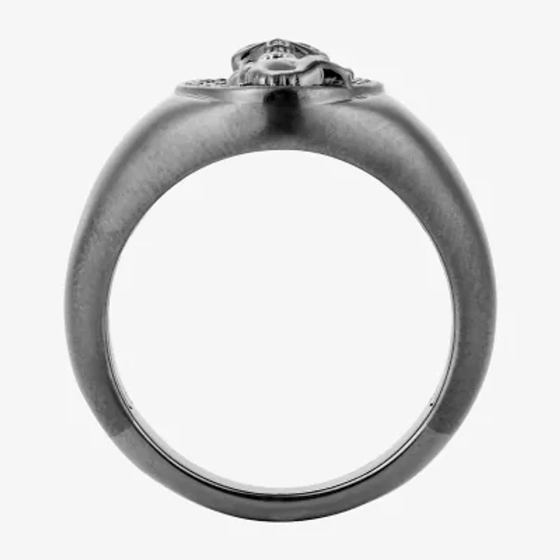 Harry Potter Mens Genuine Black Spinel Sterling Silver Fashion Ring