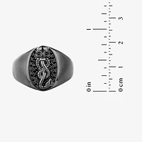 Harry Potter Mens Genuine Black Spinel Sterling Silver Fashion Ring