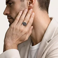 Harry Potter Mens Genuine Black Spinel Sterling Silver Fashion Ring