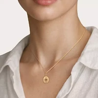 Harry Potter (F / Si2) Womens Lab Grown Diamond Accent Lab Grown White Diamond 14K Gold Over Silver 18 Inch Pendant Necklace