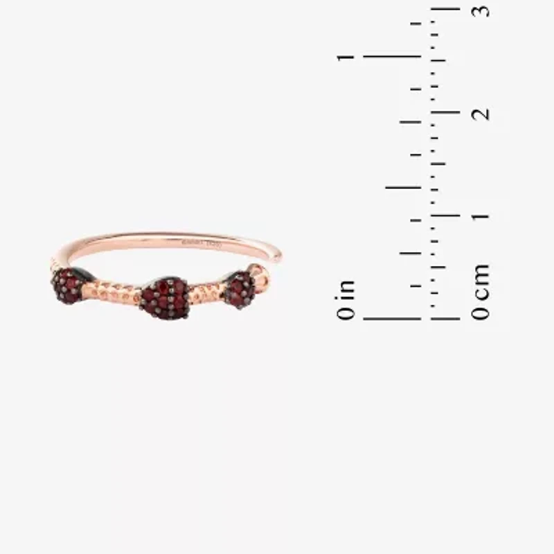 Harry Potter Womens Genuine Red Garnet 14K Rose Gold Over Silver Cocktail Ring