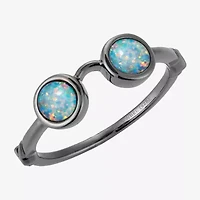 Harry Potter Womens Lab Created Multi Color Opal Sterling Silver Round Cocktail Ring