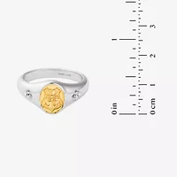 Harry Potter (F/Si2) Womens Diamond Accent Lab Grown White 14K Gold Over Silver Signet Ring