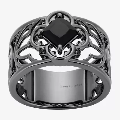 Harry Potter Womens Genuine Black Onyx Spinel Sterling Silver Cocktail Ring