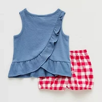 Okie Dokie Baby Girls 2-pc. Short Set