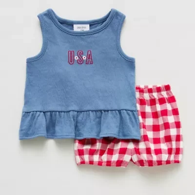 Okie Dokie Baby Girls 2-pc. Short Set
