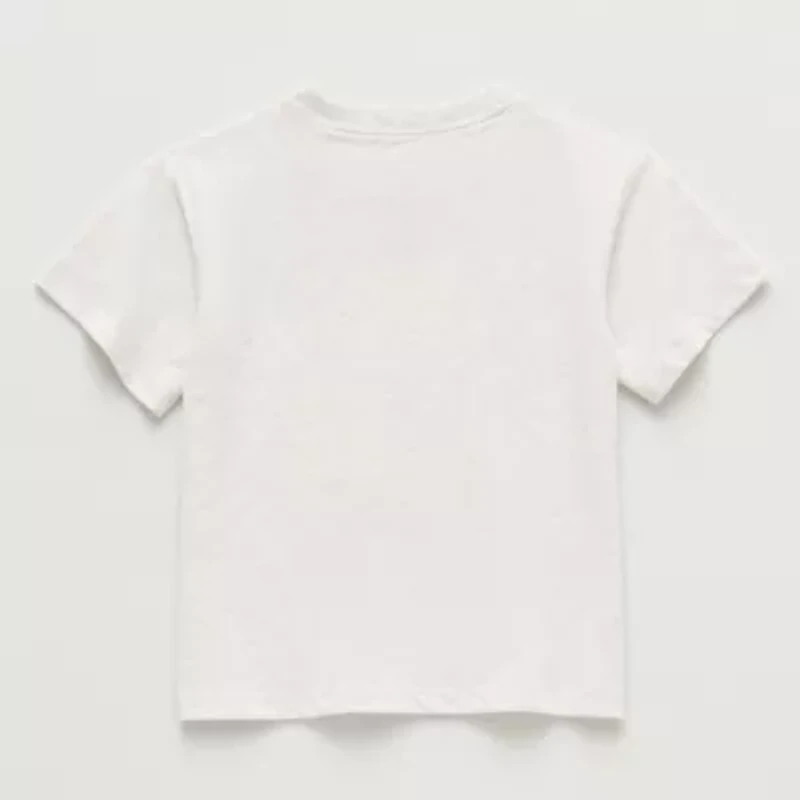 Okie Dokie Toddler & Little Girls Crew Neck Short Sleeve Relaxed Fit Graphic T-Shirt