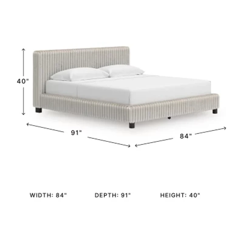 Signature Design by Ashley® Birch Upholstered Rectangular Bed