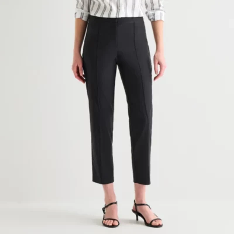 Worthington Womens Slim High Rise Pant