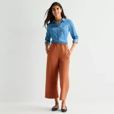St. John's Bay Womens Mid Rise Cropped Pant