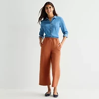 St. John's Bay Womens Mid Rise Cropped Pant