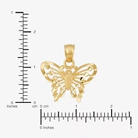 Womens 14K Gold Butterfly Pendant