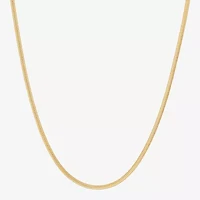 Made in Italy Womens 14K Gold Over Silver 18 Inch Snake Chain Necklace