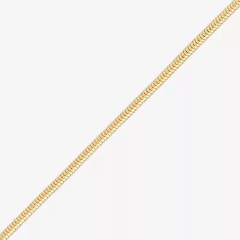 Made in Italy Womens 14K Gold Over Silver 18 Inch Snake Chain Necklace