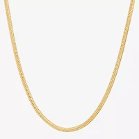 Made in Italy Womens 14K Gold Over Silver 18 Inch Snake Chain Necklace