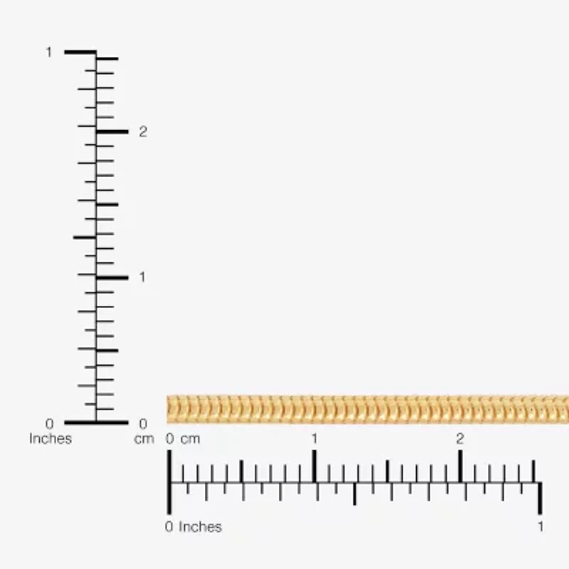 Made in Italy Womens 14K Gold Over Silver 18 Inch Snake Chain Necklace