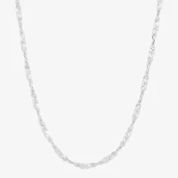 Womens Sterling Silver 20 Inch Chain Necklace