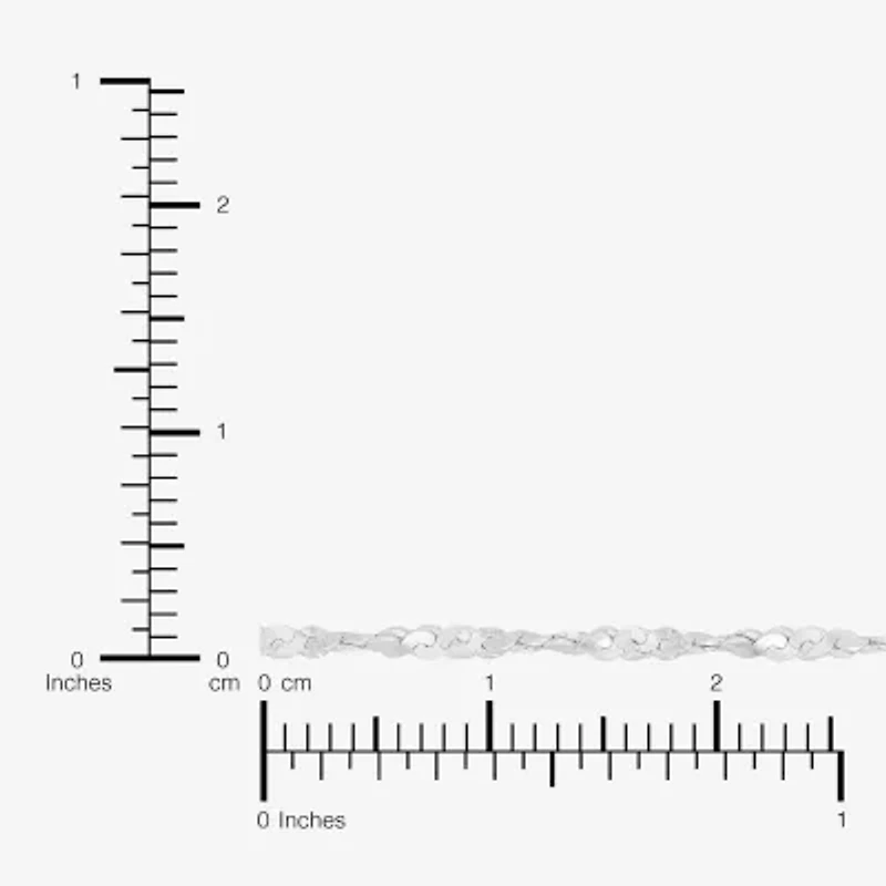 Womens Sterling Silver 20 Inch Chain Necklace