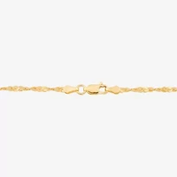 Made in Italy Womens 14K Gold Over Silver 9 Inch Solid Ankle Bracelet