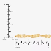 Made in Italy Womens 14K Gold Over Silver 9 Inch Solid Ankle Bracelet