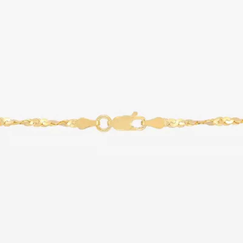 Made in Italy Womens 14K Gold Over Silver 20 Inch Chain Necklace
