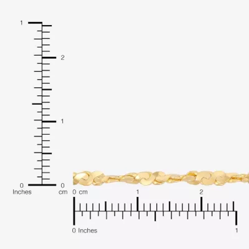 Made in Italy Womens 14K Gold Over Silver 20 Inch Chain Necklace