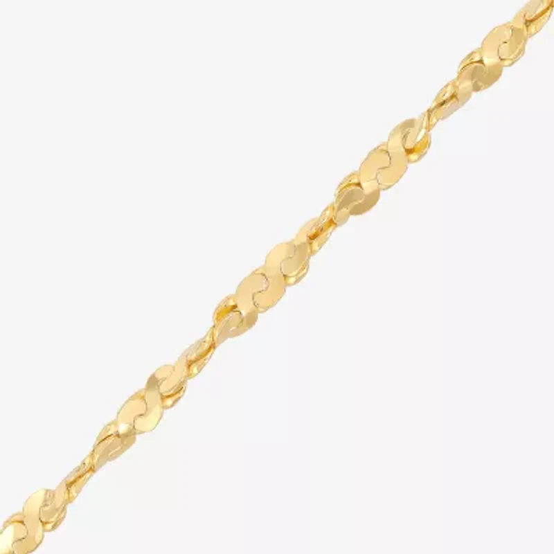 Made in Italy Womens 14K Gold Over Silver 20 Inch Chain Necklace